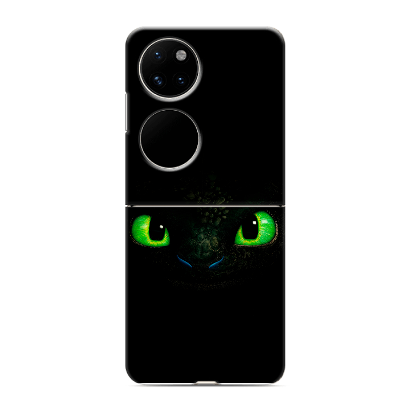 Пластиковый чехол на Huawei P50 Pocket с принтом Как приручить дракона Пластиковый чехол на Huawei P50 Pocket с принтом Как приручить дракона