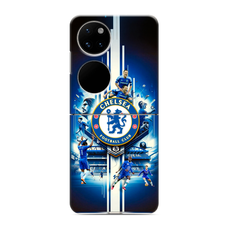 Пластиковый чехол на Huawei P50 Pocket с принтом Chelsea Челси Пластиковый чехол на Huawei P50 Pocket с принтом Chelsea Челси