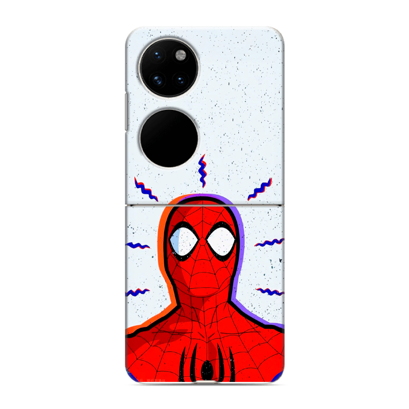 Пластиковый чехол на Huawei P50 Pocket с принтом Spiderman Человек паук Пластиковый чехол на Huawei P50 Pocket с принтом Spiderman Человек паук
