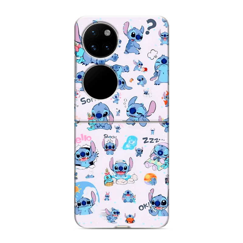 Пластиковый чехол на Huawei P50 Pocket с принтом Лило и Стич Пластиковый чехол на Huawei P50 Pocket с принтом Лило и Стич