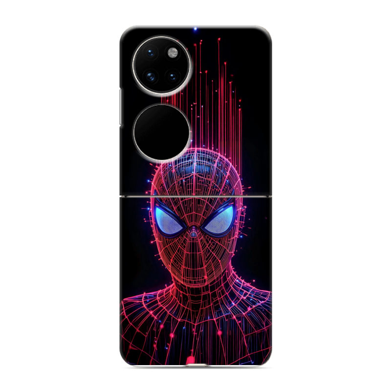 Пластиковый чехол на Huawei P50 Pocket с принтом Spiderman Человек паук Пластиковый чехол на Huawei P50 Pocket с принтом Spiderman Человек паук