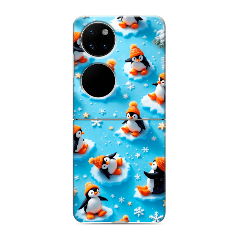 Пластиковый чехол на Huawei P50 Pocket с принтом Новый год Пластиковый чехол на Huawei P50 Pocket с принтом Новый год