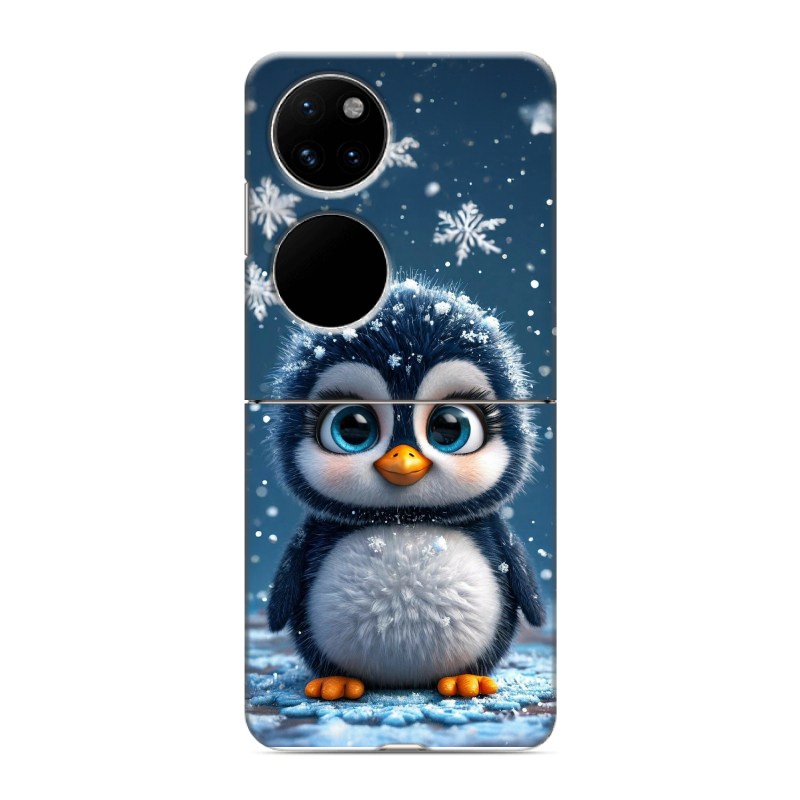 Пластиковый чехол на Huawei P50 Pocket с принтом Новый год Пластиковый чехол на Huawei P50 Pocket с принтом Новый год