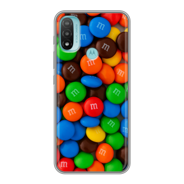 Силиконовый чехол на Motorola Moto E20 с принтом Конфеты
