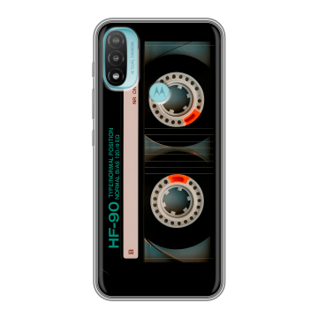 Силиконовый чехол на Motorola Moto E20 с принтом Кассета