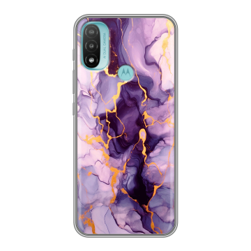 Силиконовый чехол на Motorola Moto E20 с принтом Мрамор
