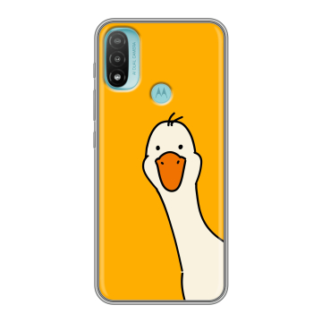 Силиконовый чехол на Motorola Moto E20 с принтом Утка