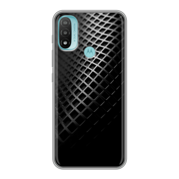 Силиконовый чехол на Motorola Moto E20 с принтом Текстура металла