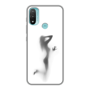 Силиконовый чехол на Motorola Moto E20 с принтом Силуэт