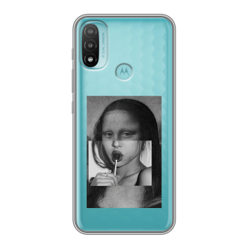 Силиконовый чехол на Motorola Moto E20 с принтом Мона Лиза