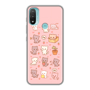 Силиконовый чехол на Motorola Moto E20 с принтом Hello Kitty Хелоу Кити