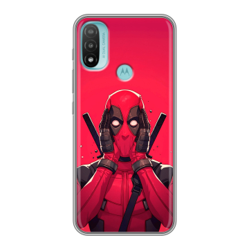 Силиконовый чехол на Motorola Moto E20 с принтом Дедпул Deadpool