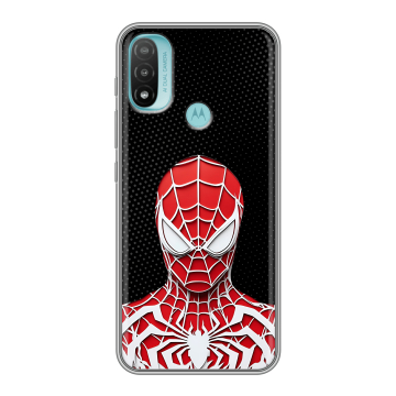 Силиконовый чехол на Motorola Moto E20 с принтом человек паук spiderman