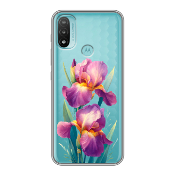 Силиконовый чехол на Motorola Moto E20 с принтом Цветы орхидеи Силиконовый чехол на Motorola Moto E20 с принтом Цветы орхидеи