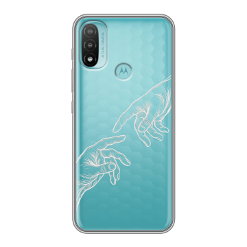 Силиконовый чехол на Motorola Moto E20 с принтом Сотворение мира Силиконовый чехол на Motorola Moto E20 с принтом Сотворение мира