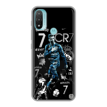 Силиконовый чехол на Motorola Moto E20 с принтом Реал Роналдо