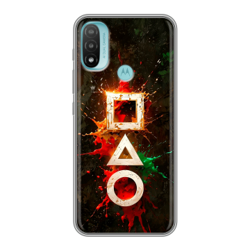 Силиконовый чехол на Motorola Moto E20 с принтом Squid Game Игра кальмара