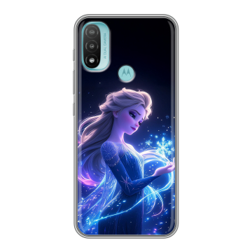 Силиконовый чехол на Motorola Moto E20 с принтом Холодное сердце Frozen