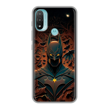Силиконовый чехол на Motorola Moto E20 с принтом Batman Бэтмен Силиконовый чехол на Motorola Moto E20 с принтом Batman Бэтмен