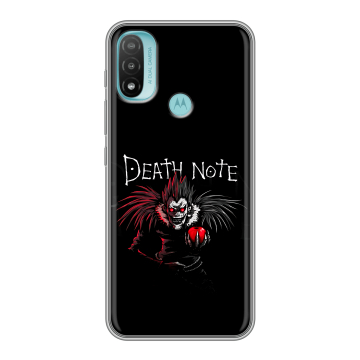 Силиконовый чехол на Motorola Moto E20 с принтом Death note Тетрадь смерти