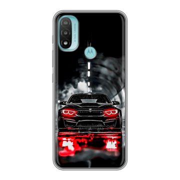 Силиконовый чехол на Motorola Moto E20 с принтом BMW БМВ
