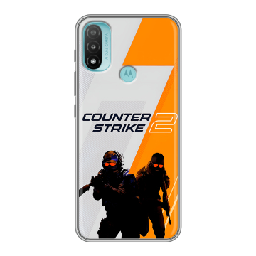 Силиконовый чехол на Motorola Moto E20 с принтом Counter Strike