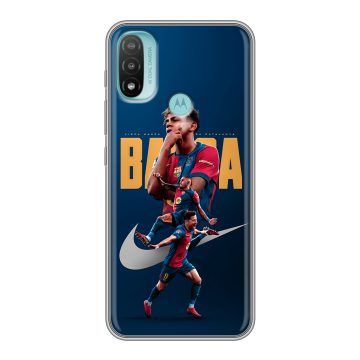 Силиконовый чехол на Motorola Moto E20 с принтом Барселона Barca Yamal 