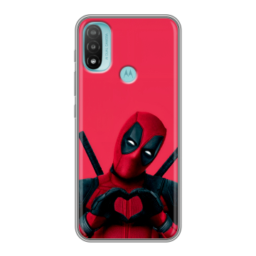 Силиконовый чехол на Motorola Moto E20 с принтом Дедпул Deadpool