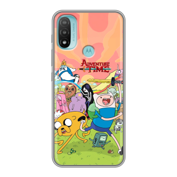 Силиконовый чехол на Motorola Moto E20 с принтом Adventure time Время приключений Силиконовый чехол на Motorola Moto E20 с принтом Adventure time Время приключений