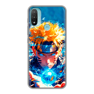 Силиконовый чехол на Motorola Moto E20 с принтом Аниме Наруто Naruto