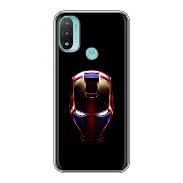 Силиконовый чехол на Motorola Moto E20 с принтом IronMan Железный человек
