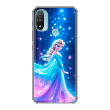 Силиконовый чехол на Motorola Moto E20 с принтом Холодное сердце Frozen