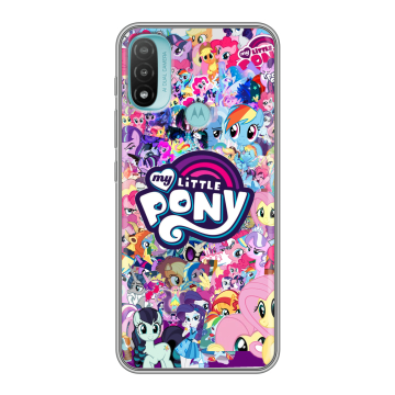 Силиконовый чехол на Motorola Moto E20 с принтом My little pony Дружба чудо