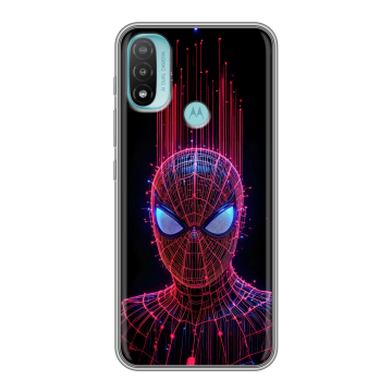 Силиконовый чехол на Motorola Moto E20 с принтом Spiderman Человек паук