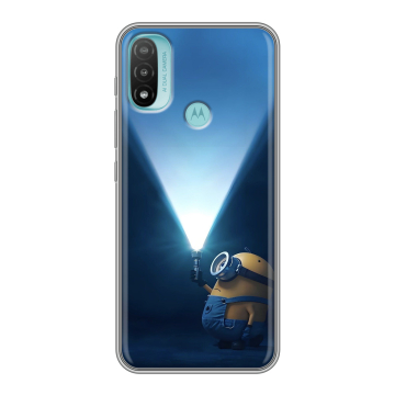 Силиконовый чехол на Motorola Moto E20 с принтом Миньоны