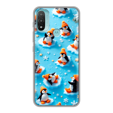 Силиконовый чехол на Motorola Moto E20 с принтом Новый год Силиконовый чехол на Motorola Moto E20 с принтом Новый год