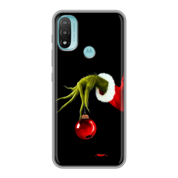 Силиконовый чехол на Motorola Moto E20 с принтом Новый год Гринч Силиконовый чехол на Motorola Moto E20 с принтом Новый год Гринч