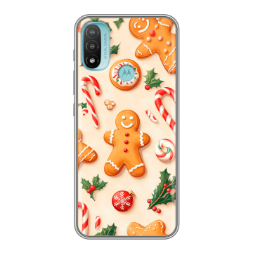 Силиконовый чехол на Motorola Moto E20 с принтом Новый год Силиконовый чехол на Motorola Moto E20 с принтом Новый год