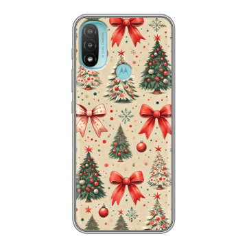 Силиконовый чехол на Motorola Moto E20 с принтом Новый год Силиконовый чехол на Motorola Moto E20 с принтом Новый год