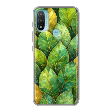 Силиконовый чехол на Motorola Moto E20 с принтом женский