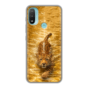 Силиконовый чехол на Motorola Moto E20 с принтом женский