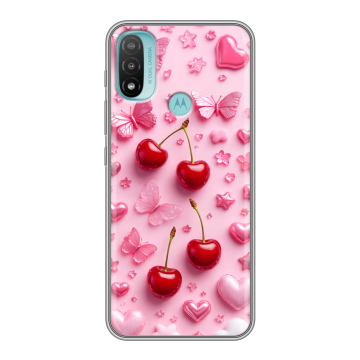Силиконовый чехол на Motorola Moto E20 с принтом для девочек