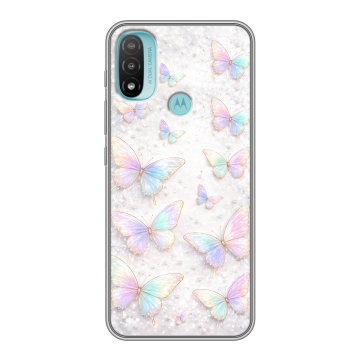 Силиконовый чехол на Motorola Moto E20 с принтом женский