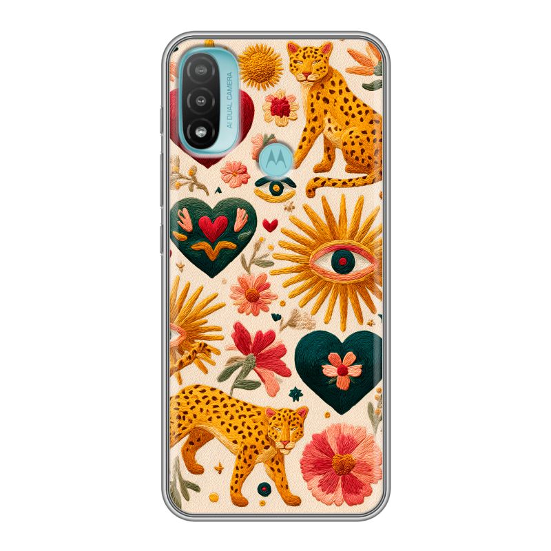 Силиконовый противоударный чехол на Motorola Moto E20 с принтом Модный принт Силиконовый противоударный чехол на Motorola Moto E20 с принтом Модный принт