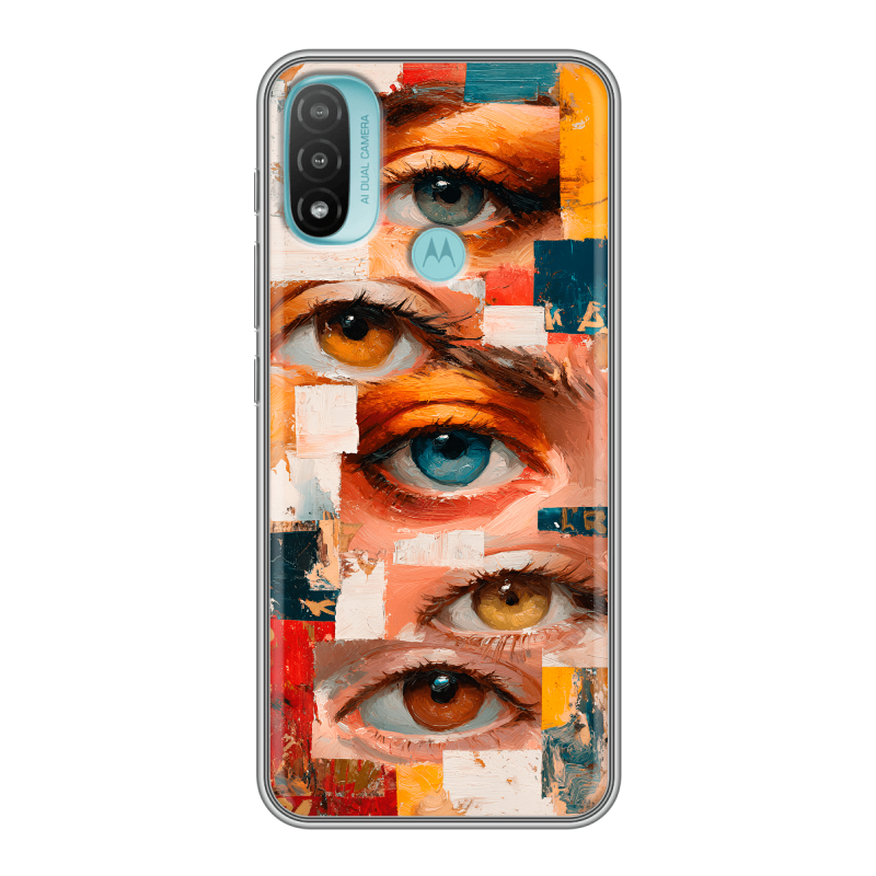 Силиконовый чехол на Motorola Moto E20 с принтом Модный принт Силиконовый чехол на Motorola Moto E20 с принтом Модный принт