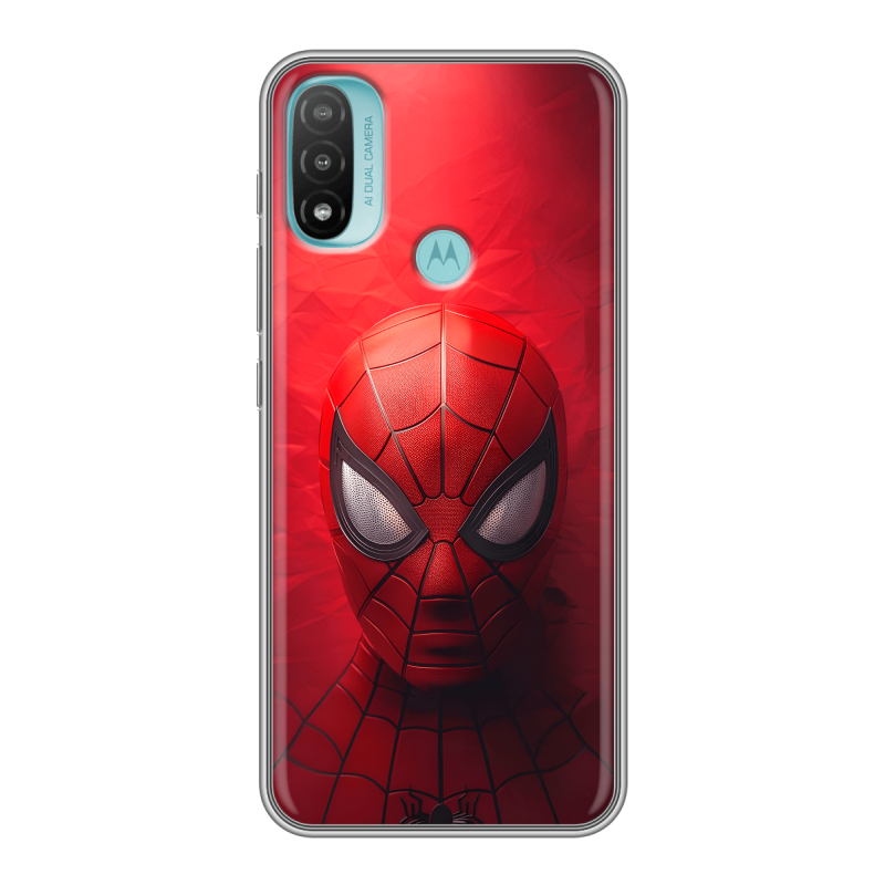 Силиконовый чехол на Motorola Moto E20 с принтом Spiderman Человек паук Силиконовый чехол на Motorola Moto E20 с принтом Spiderman Человек паук