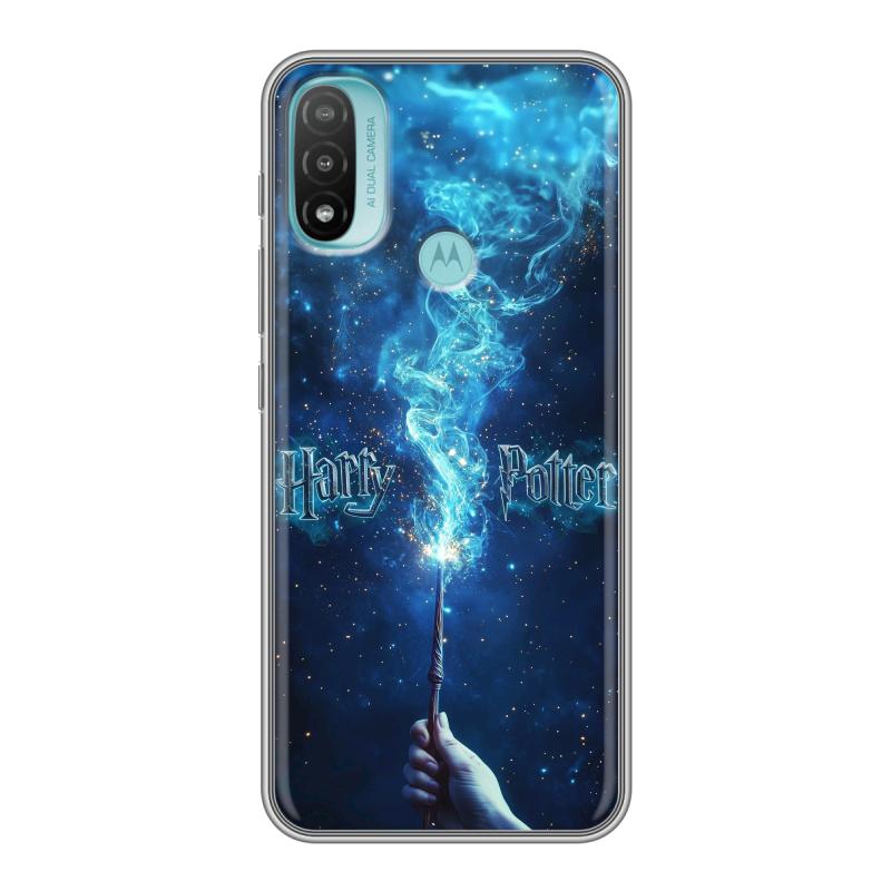 Силиконовый чехол на Motorola Moto E20 с принтом Harry Potter Гарри Поттер Силиконовый чехол на Motorola Moto E20 с принтом Harry Potter Гарри Поттер