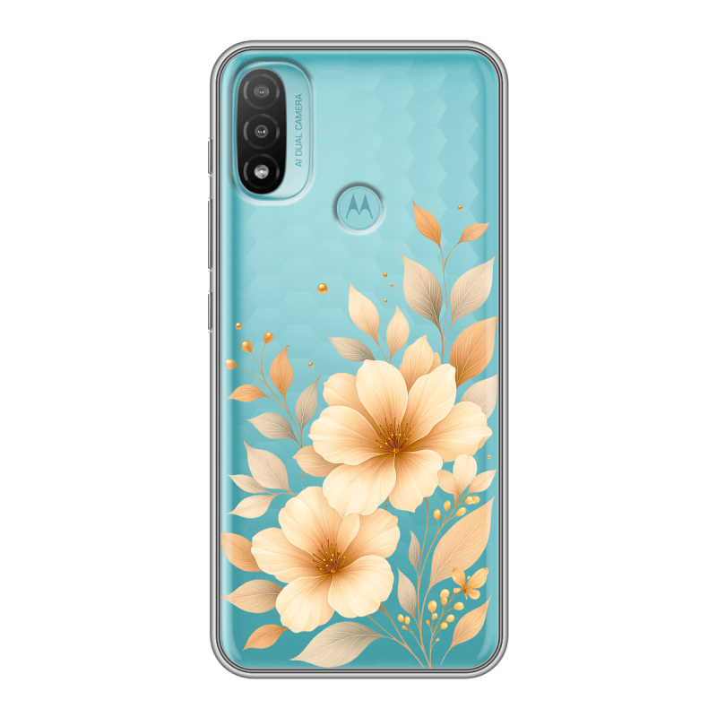 Силиконовый чехол на Motorola Moto E20 с принтом для девушки Силиконовый чехол на Motorola Moto E20 с принтом для девушки