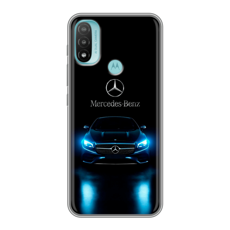 Силиконовый чехол на Motorola Moto E20 с принтом Mercedes Мерседес Силиконовый чехол на Motorola Moto E20 с принтом Mercedes Мерседес