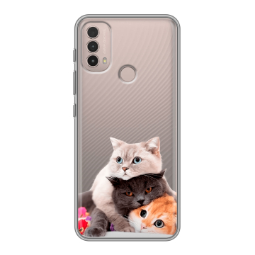 Силиконовый чехол на Lenovo K14 Plus с принтом Кошки